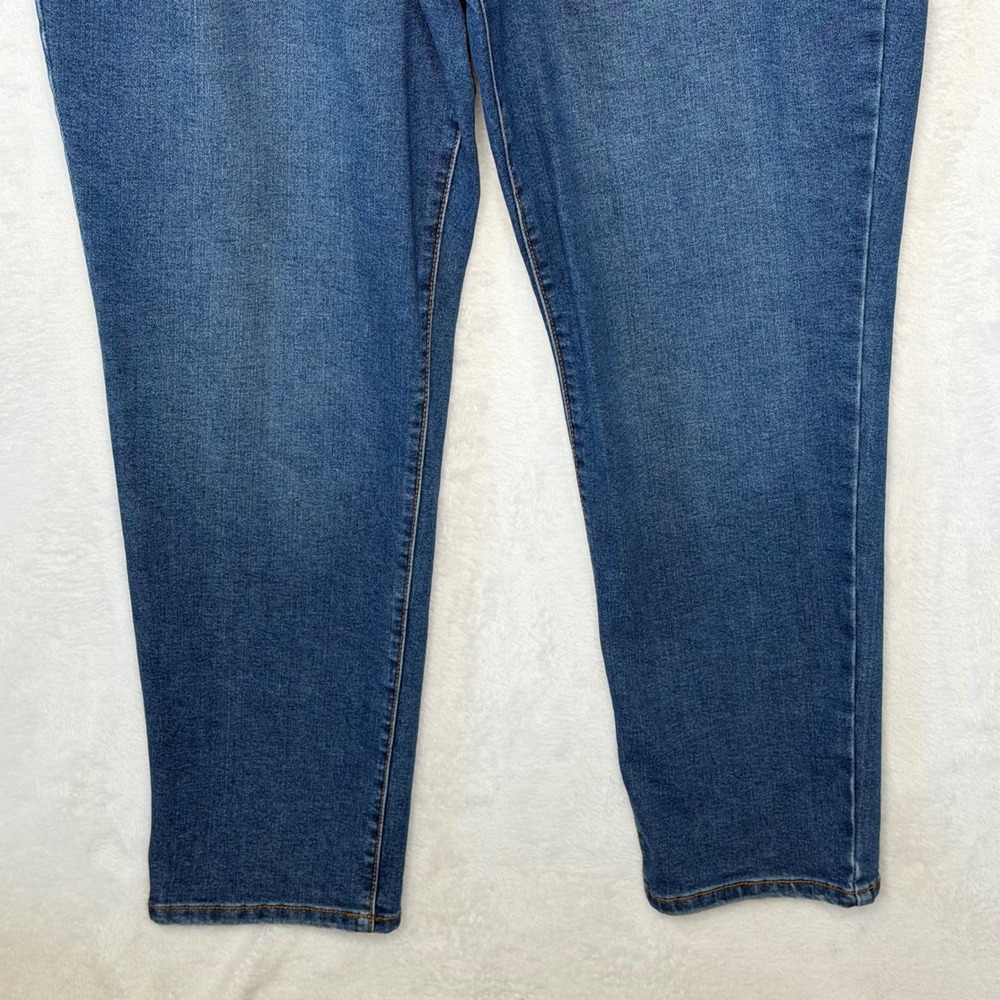 Terra & Sky Women 14W Blue Straight Leg Jeans Casual Denim Pants - Picture 4 of 11